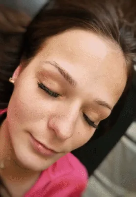 Brow lamination with tint result after treatment at The Blink Beauty