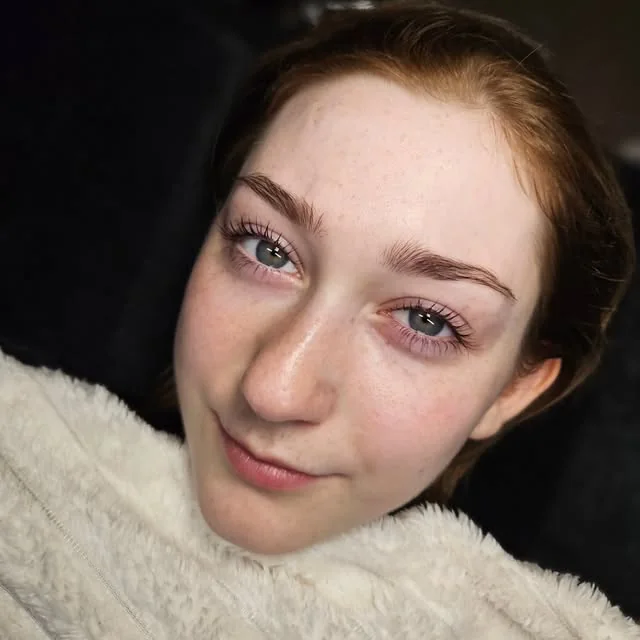 Korean-inspired lash lift result with a smooth lift from the lash base